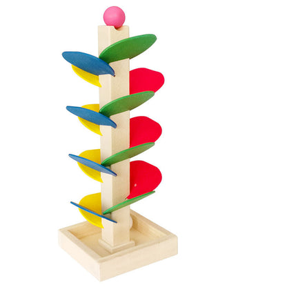Educational Wooden Leaf Tower Ball Construction Set
