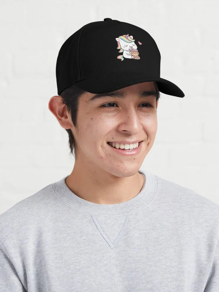 Unicorn with Boba Milk Tea Hat
