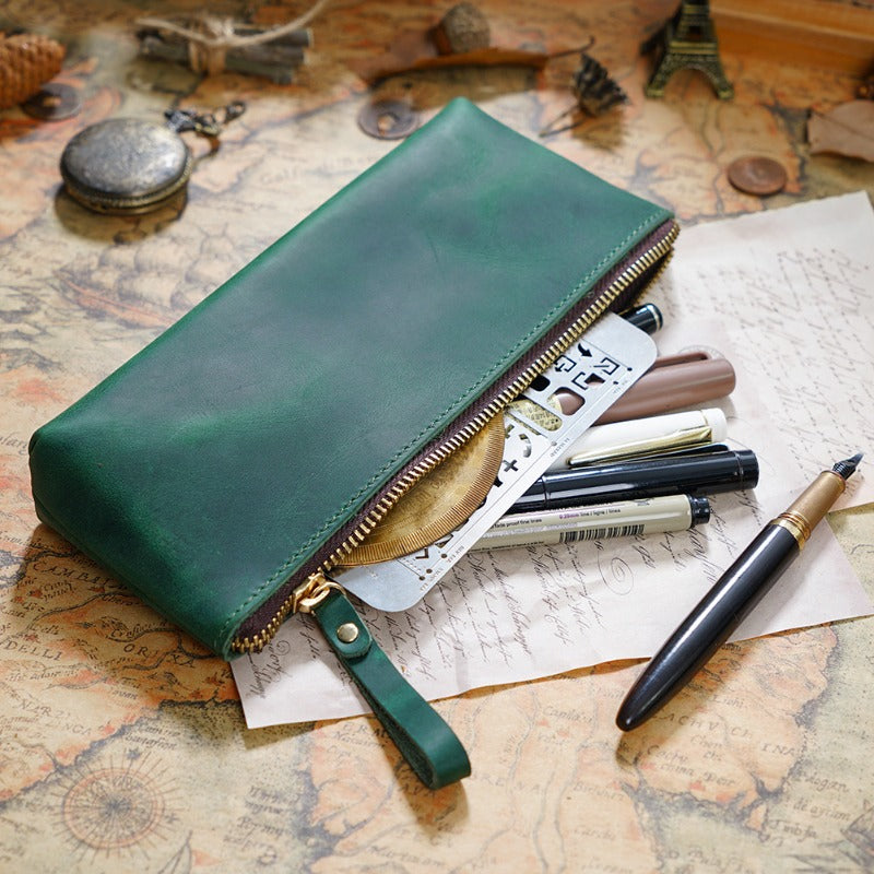 Retro Large -capacity Handmade Storage Pen Bag