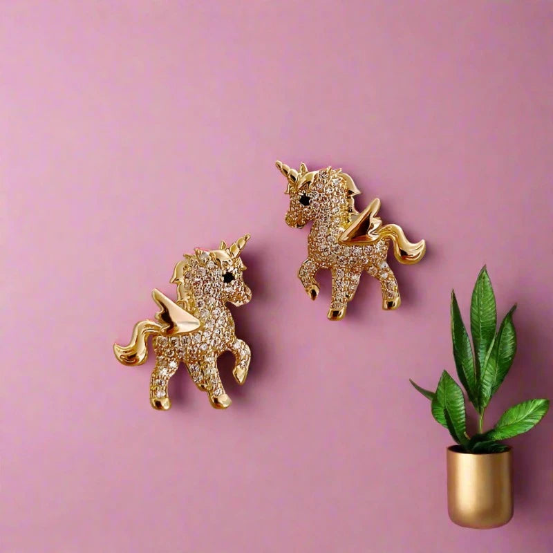 Sparkling Unicorn Studs Earrings