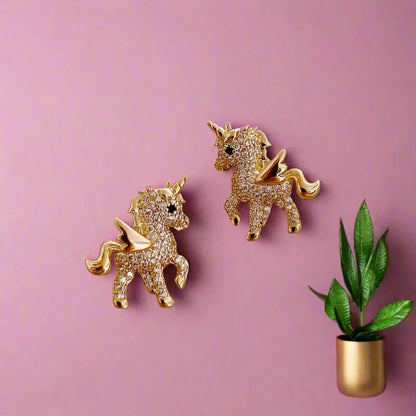 Sparkling Unicorn Studs Earrings