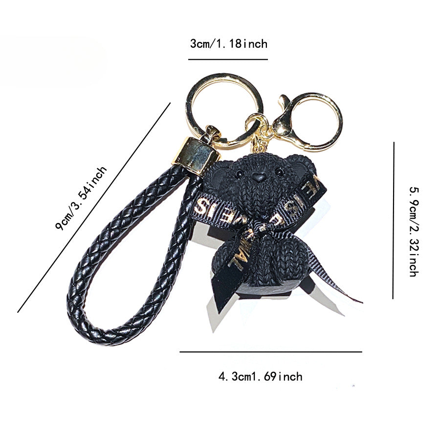 Cartoon Bear PVC Soft Keychain Creative Keychain