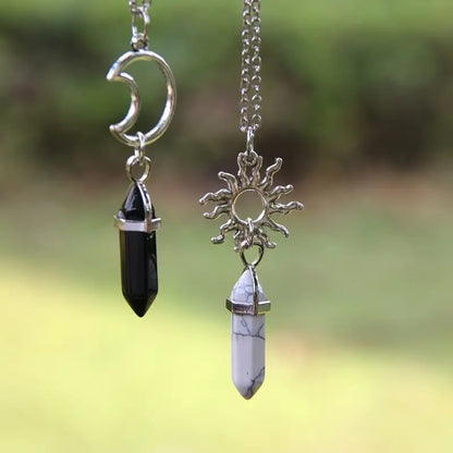 Charmed Hexagon Crystal Pendant Necklaces