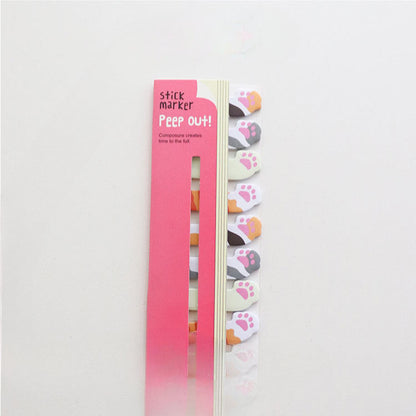 Row Animal Paper Self-adhesive Sticky Notes