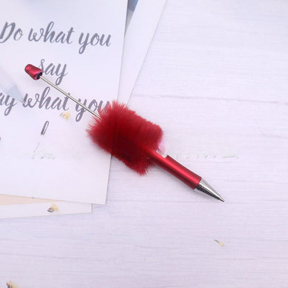 Beadable Pen Plush Pom Pom Beadable Pen