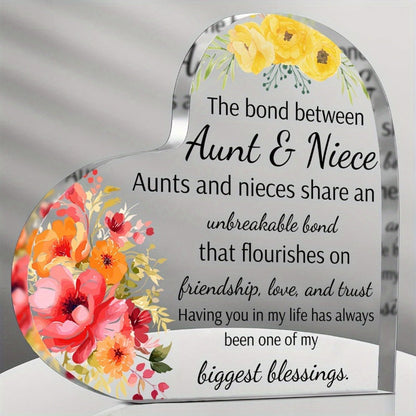 Transparent and Caring Acrylic Ornaments for Mother's