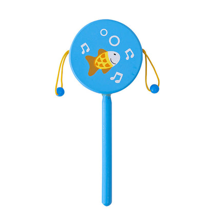 Wooden Cartoon Hand Drum Educational Toy for Children