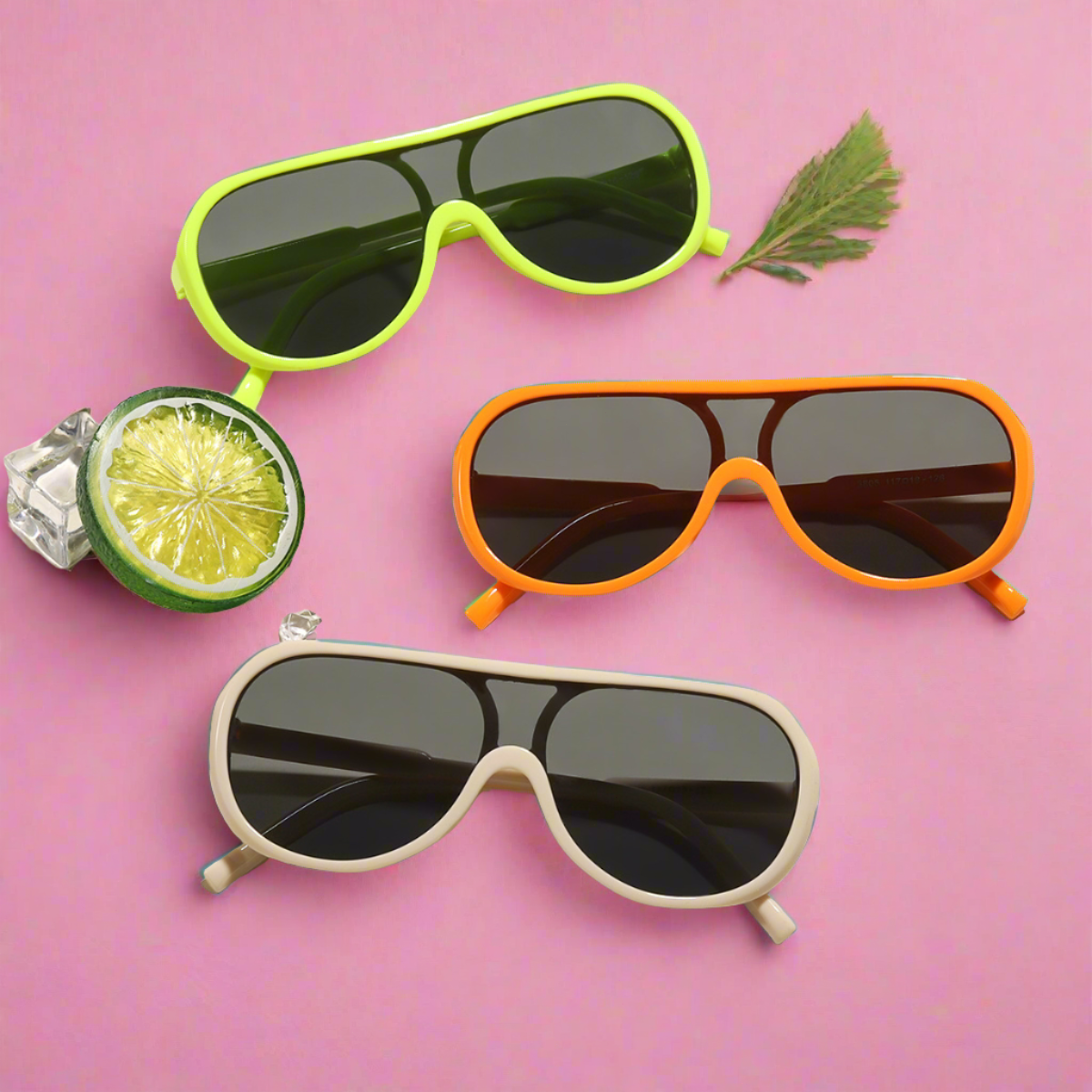 Wholesale Siamese Big Frame Candy Color PC Kids Sunglasses