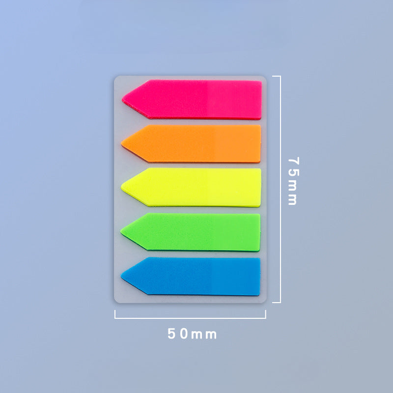PET Fluorescent Plastic Bookmark Sticky Notes