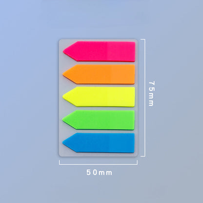 PET Fluorescent Plastic Bookmark Sticky Notes