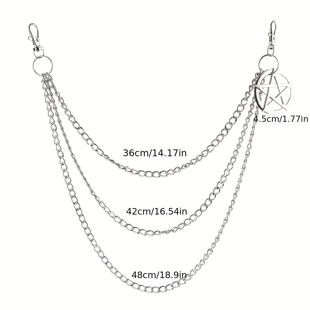 Chain Pentagram Keychains