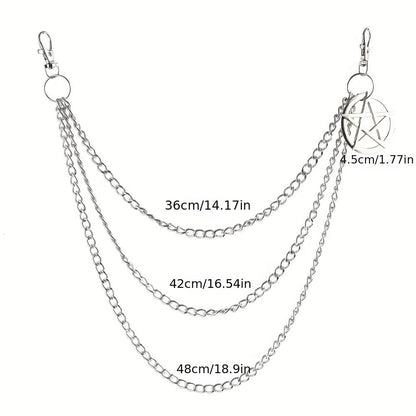 Chain Pentagram Keychains