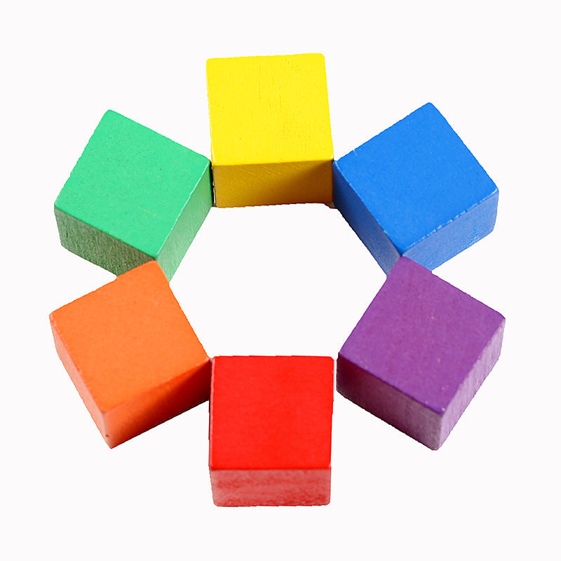 Educational Wooden Building Blocks Set with 100 Cubes for Kids