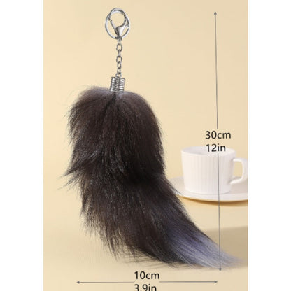 Fox Tail Plush Keychain