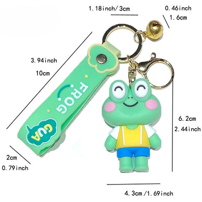 Cartoon Frog PVC Soft Glue Keychain Creative Keychain