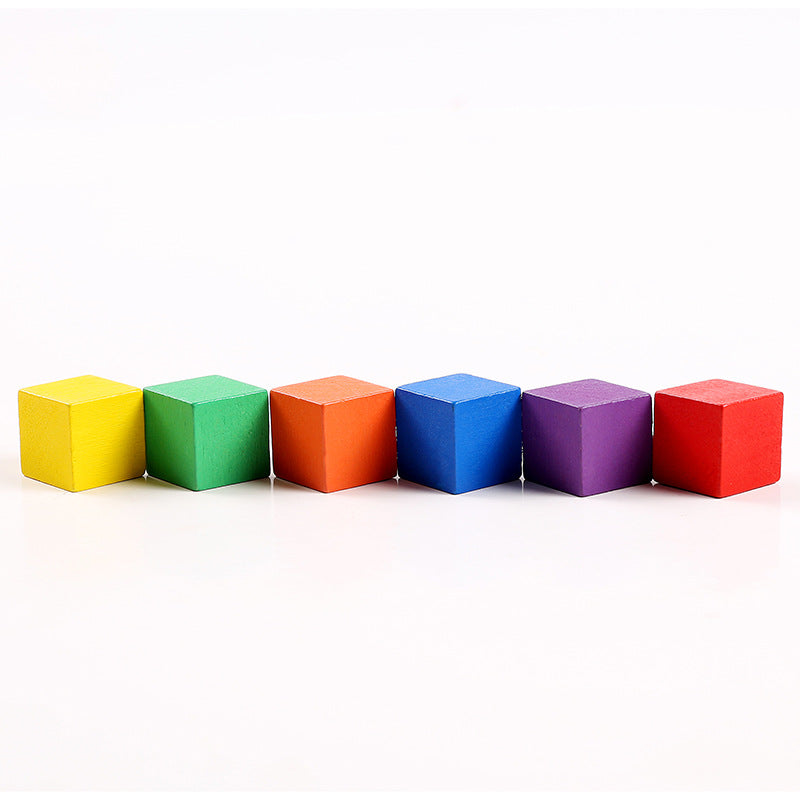 Educational Wooden Building Blocks Set with 100 Cubes for Kids