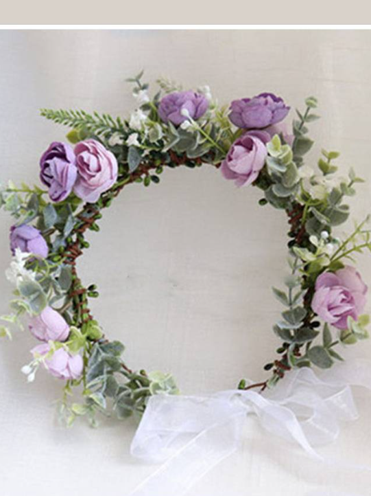 Midsummer Flower and Leaf Halo