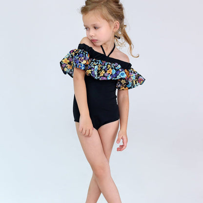 Kids Black Lace Polyester Baby Clothes