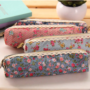 Floral Fabric Pencil Case