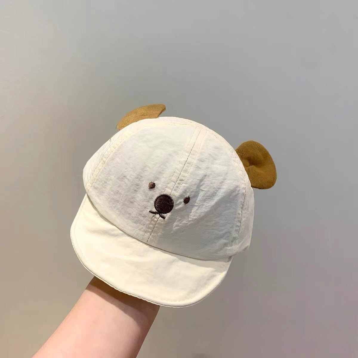 Baby Cute Bear Embroidered Soft Brim Baseball Cap
