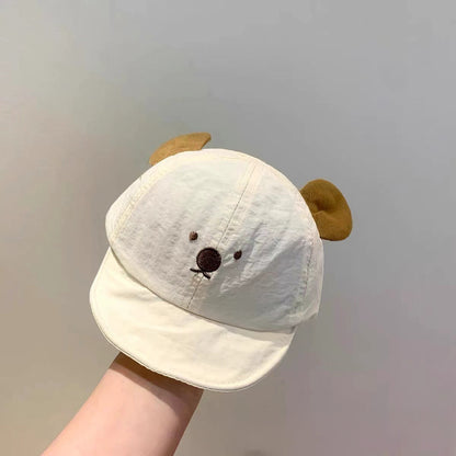 Baby Cute Bear Embroidered Soft Brim Baseball Cap