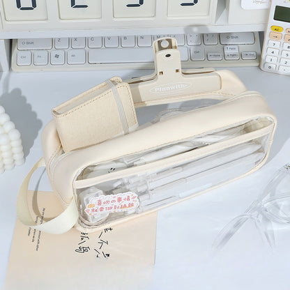PVC Transparent Large-capacity Visible Pencil Case