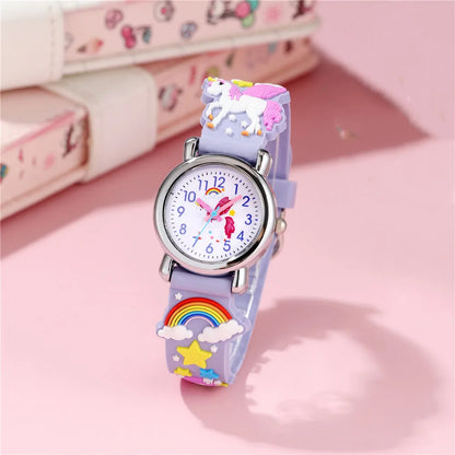 Cute Rubber strap Unicorn watch