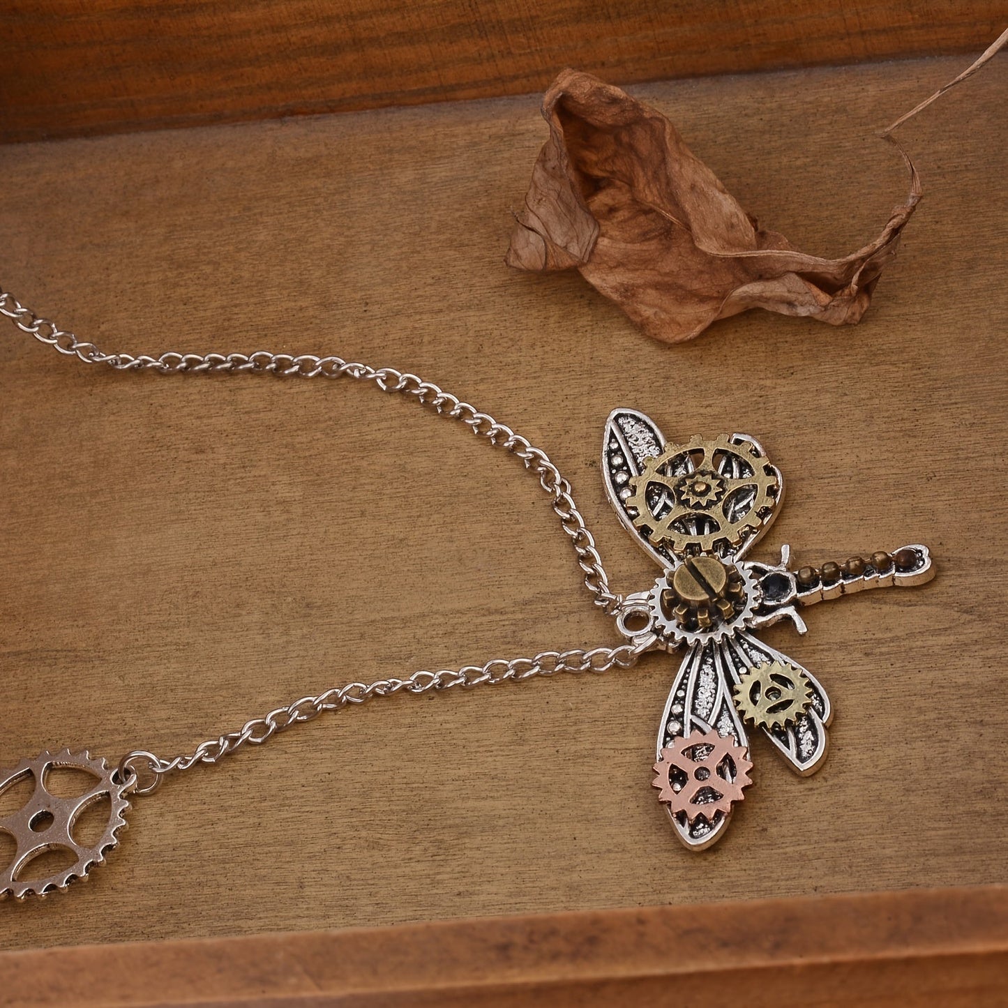 Steampunk Retro Dragonfly Pendant