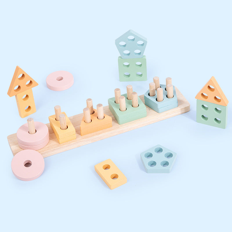Montessori Geometric Shape Wooden Toy Set for Children