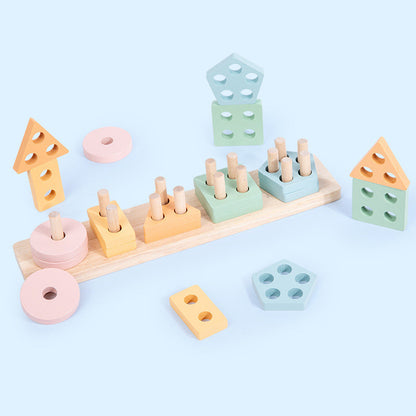 Montessori Geometric Shape Wooden Toy Set for Children