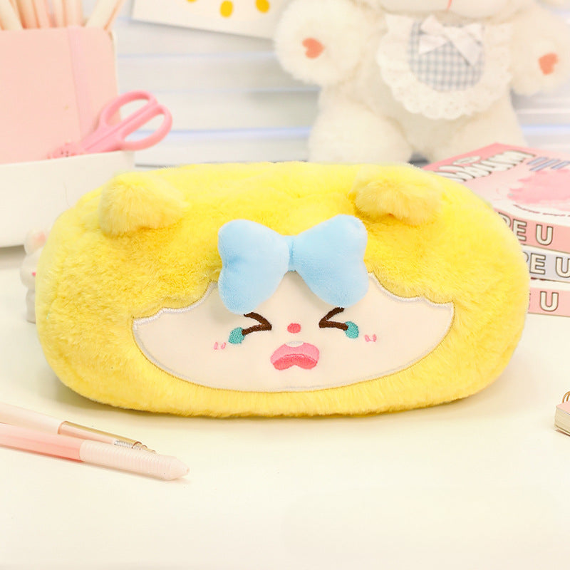 Large Capacity Cartoon Plush Pencil Case