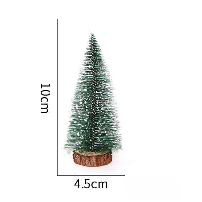 Mini Christmas Tree White Snowy PVC Ornaments