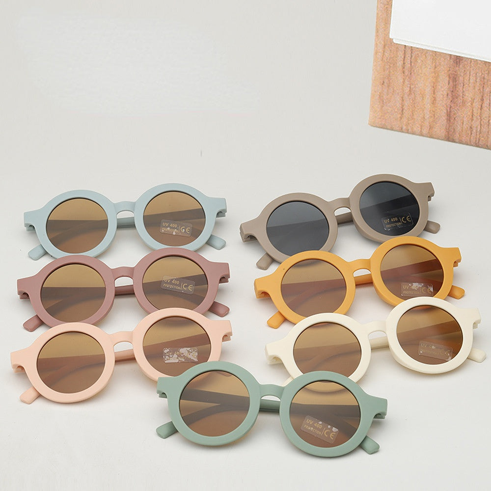 Wholesale UV Protection Cute Cartoon Round Frame PC Kids Sunglasses