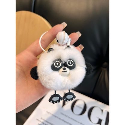 Cute Little Panda Plush Ball Keychains