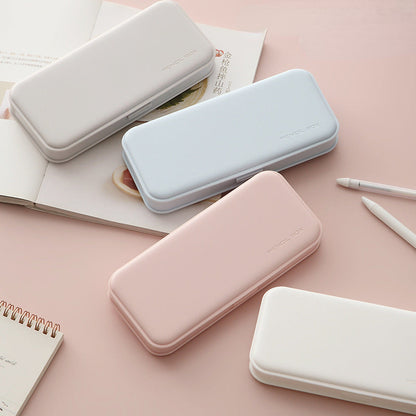 PP Macaron Pencil Box Learning Stationery Storage Matte Pencil Box