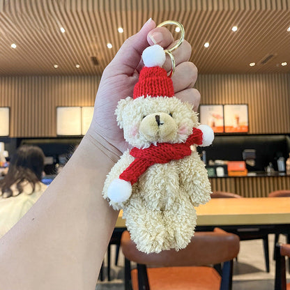 Christmas Plush Lamb Doll Keychain
