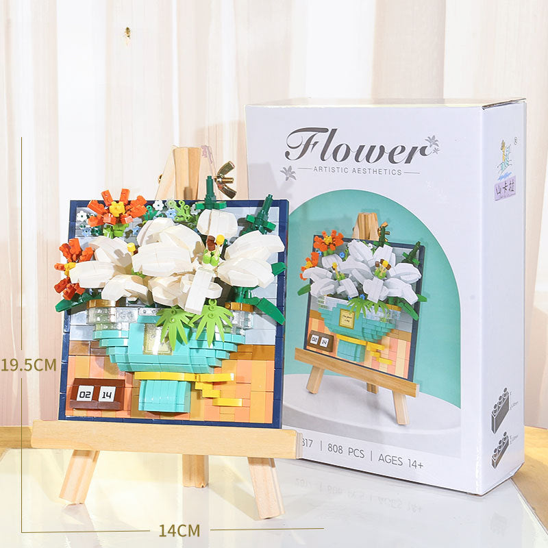 Christmas 3D Prints, Roses, Sunflowers, Building Blocks, Flower