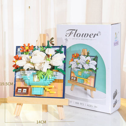 Christmas 3D Prints, Roses, Sunflowers, Building Blocks, Flower