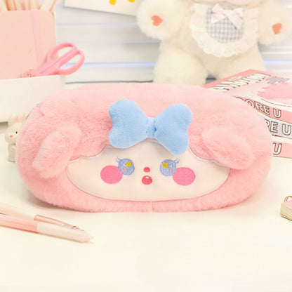 Large Capacity Cartoon Plush Pencil Case
