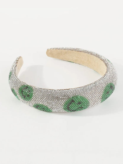 Girls Rhinestone Smiley Headbands