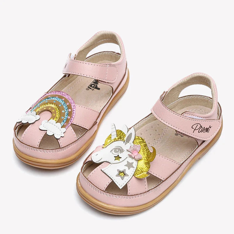 Girls Pastel Dressy Unicorn Sandals