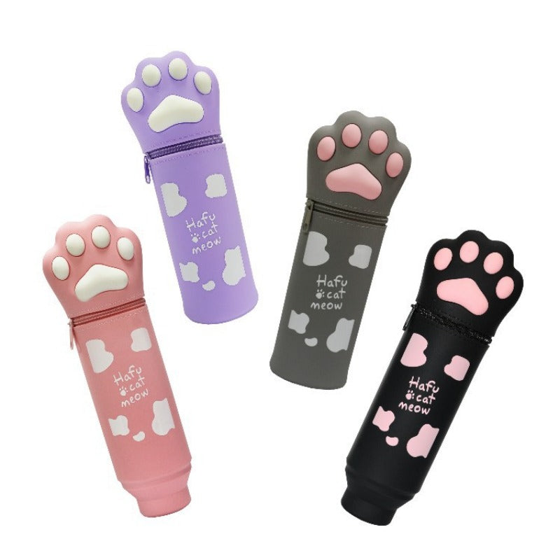 Cartoon Cute Cat Claw Silicone Pen Case Retractable Pen Holder