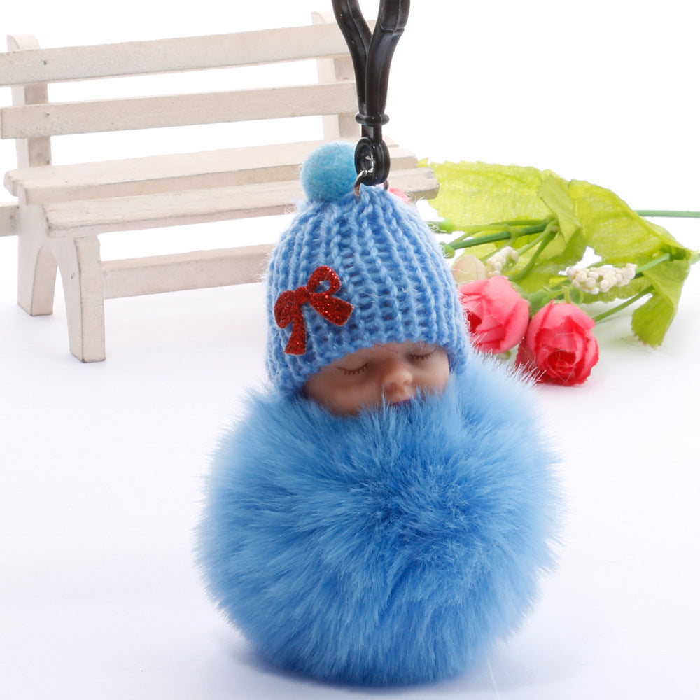 Sleep Doll Plush Keychain
