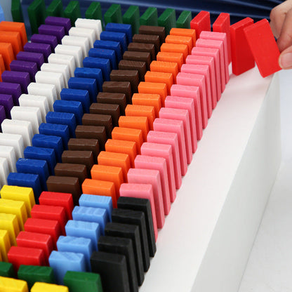 Rainbow Domino Building Set with 12 Bright Colors