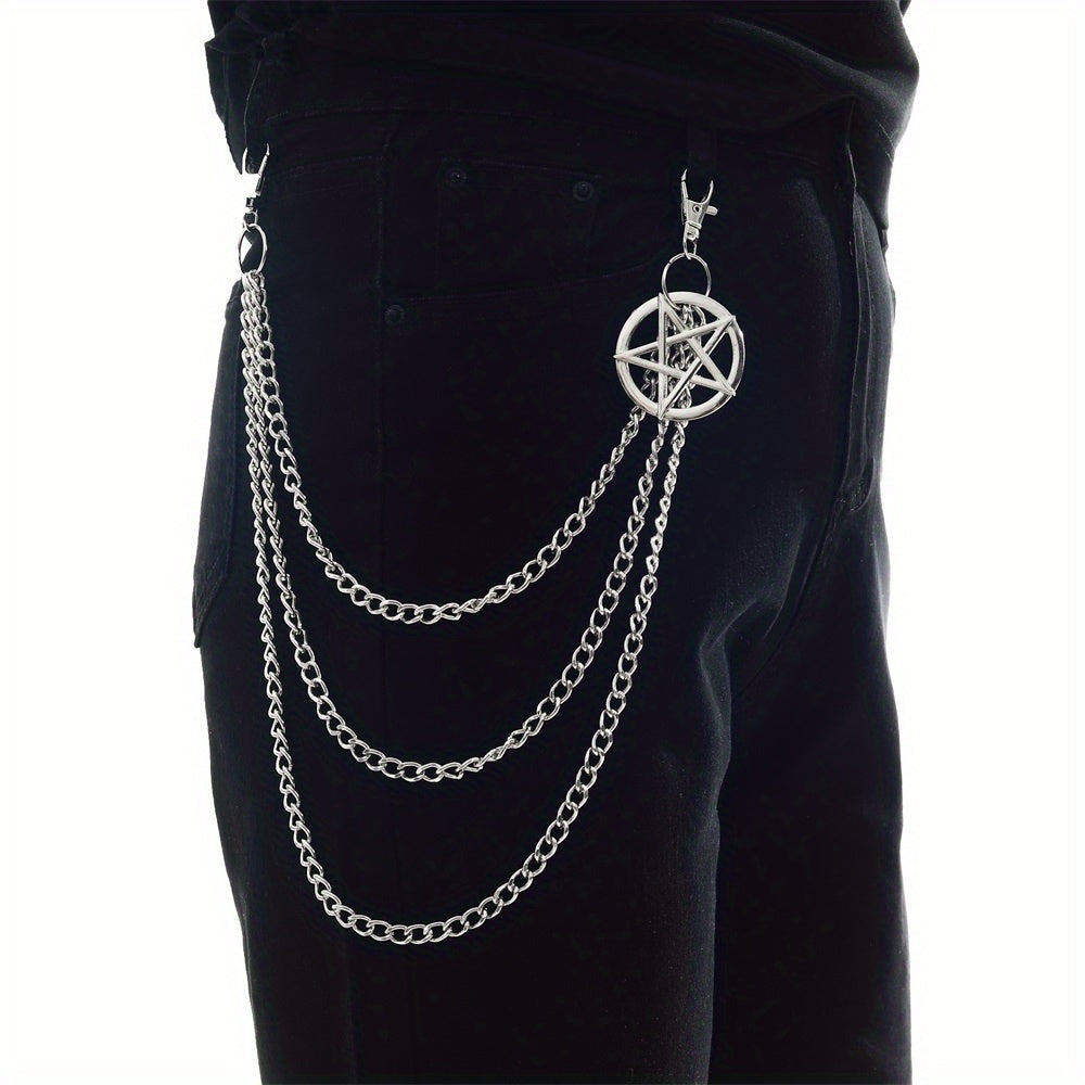 Chain Pentagram Keychains