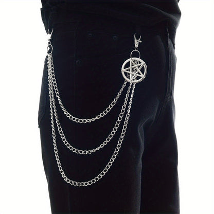 Chain Pentagram Keychains