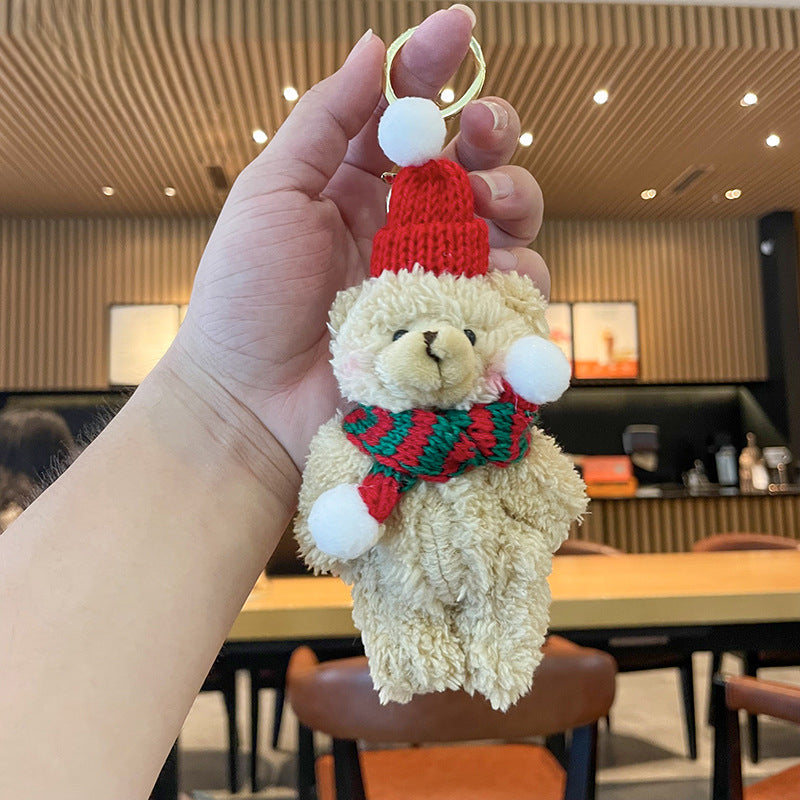 Christmas Plush Lamb Doll Keychain