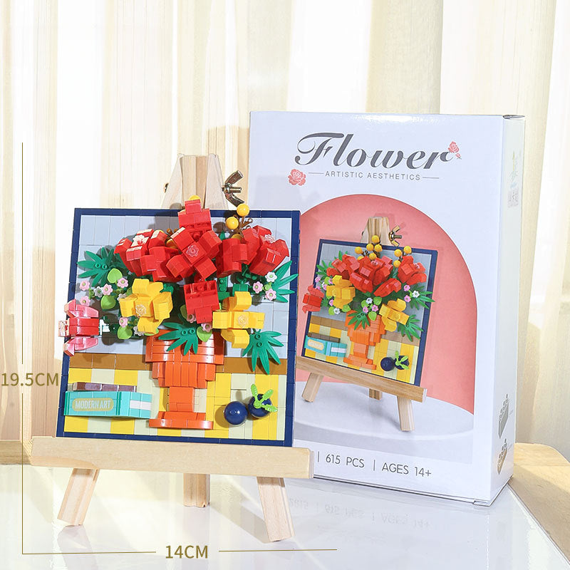 Christmas 3D Prints, Roses, Sunflowers, Building Blocks, Flower