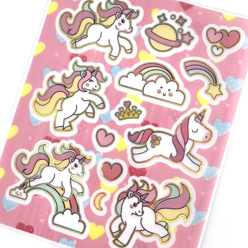 Kawaii Unicorn 8 Sticker Sheet