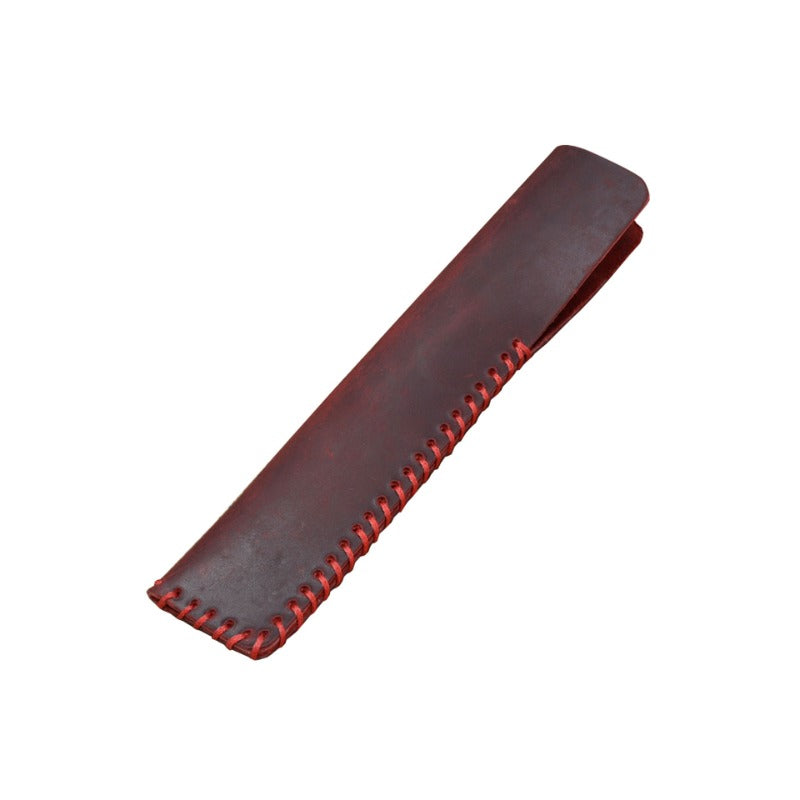Pure Handmade Leather Retro Cowhide Pen Sleeve